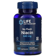 Life Extension No-Flush Niacin 640 mg Ніацин 100 капсул: Тип Витамин B