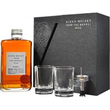 Віскі Nikka від Barrel + 2 glasses and pourer 51.4% 0.5 л (BWT6499): Об'єм, л 0.75