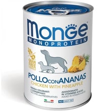 Вологий корм для собак Monge Dog Fruit Monoprotein курка з ананасом Вага: 0.4 кг (70014311): Тип Влажный корм