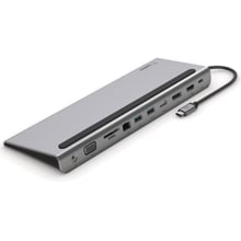 Адаптер Belkin Adapter USB-C to USB-C 3.0+HDMI+DisplayPort+SD+RJ45+VGA+2xUSB 3.0+USB 2.0+3.5mm Grey: Колір сірий