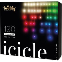 Smart LED Гирлянда Twinkly Icicle RGBW 190_ BT+WiFi_ Gen II_ IP44 кабель прозрачный: Тип Линейная