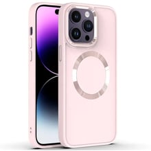 Чехол для iPhone TPU Case Bonbon Metal Style with MagSafe Light Pink for iPhone 16: Цвет розовый