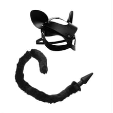 Рольовий БДСМ набір кота Tailz Black Cat Tail Anal Plug & Mask Set: Виробник Tailz