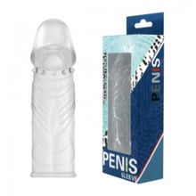 Насадка на член LYBAILE Super Silikon Penis Sleeve Clear, 14 см: Для кого Для чоловіків