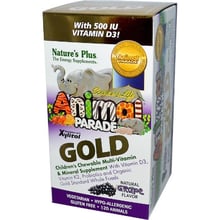 Natures Plus Animal Parade Gold 60 chewables Мультівітаміни для дітей, смак винограду: Тип мультивітаміни