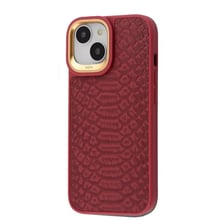 Kajsa Snake Pattern Burgundy для iPhone 15: Колір бордовый