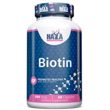 Haya Labs Biotin 500 mcg Біотин 60 капсул: Тип Витамин B