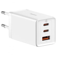 Зарядное устройство Baseus Wall Charger GaN5 Pro 2xUSB-C+USB 65W with USB-C Cable White (CCGP120202): Особенности Быстрая зарядка, Power Delivery (PD), USB-C