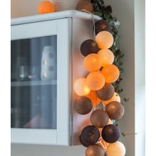 Гирлянда Cotton ball lights на 10 шаров 2,7м, Clay: Тип Хлопковые шарики