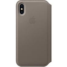 Чехол для iPhone Apple Leather Folio Case Taupe (MQRY2) for iPhone X: Цвет серый