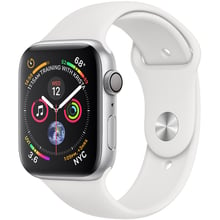 Apple Watch Series 4 44mm GPS Silver Aluminum Case with White Sport Band (MU6A2): Цвет серебристый (Silver)