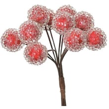 Украшение елочное Jumi Снежные ягоды на ветке красный (5900410675612)