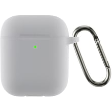 Чохол ArmorStandart Ultrathin Silicone Case With Hook Light Grey (ARM59685) для Apple AirPods 2: Тип Чехол