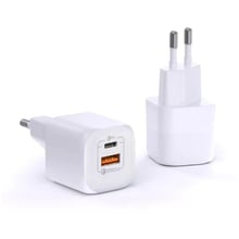 Зарядний пристрій WIWU Wall Charger USB+USB-C GaN RY-U33 PD+QC 33W White: Особливості Быстрая зарядка, Power Delivery (PD)