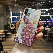 Аксесуар для iPhone Fashion YCT TPU+PC Embossing Lilac Peacock for iPhone X/iPhone Xs: Колір малюнок