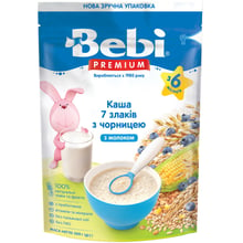 Каша молочна Bebi PREMIUM 7 злаків з чорницею 200 г (1105064): Тип Каши безмолочные