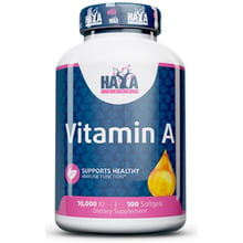 Haya Labs Vitamin A 10000 IU Витамин А 100 капсул: Тип Витамин A