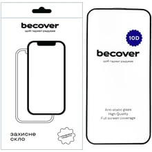 BeCover Tempered Glass 10D Black для iPhone 15 Pro Max (711332): Колір черный