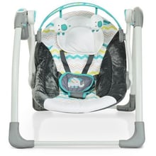 Крісло-гойдалка Mastela Deluxe Portable Swing Сіро-блакитні (6503): Тип кресло-качалка