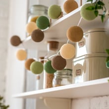 Гірлянда Cotton ball lights на 20 куль 3,8м, Forest Green: Тип Бавовняні кульки