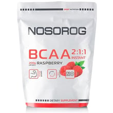 Амінокислота для спорту Nosorog Nutrition BCAA 2:1:1 200 g /36 servings/ Raspberry: Тип BCAA