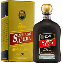 Ром Santiago De Cuba Extra Anejo 20 Years Old, gift box (0,7 л) (BW30348): Об'єм, л 0.7