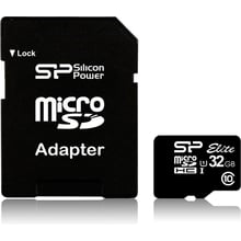 Карта памяти Silicon Power 32GB microSDHC Class 10 UHS-I U1 Elite + adapter (SP032GBSTHBU1V10SP)