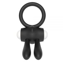 Ерекційне віброкільце LoveToy Power Clit Cockring, Black: Виробник LOVETOY