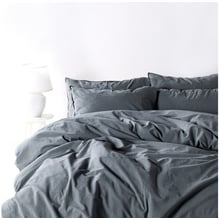 Комплект постельного белья SoundSleep Stonewash Adriatic dark gray темно-серое, Двуспальный евро (92370777): Материал хлопок, ранфорс