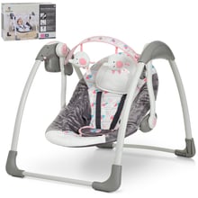 Крісло-гойдалка Mastela Deluxe Portable Swing Сіро-рожева (6504): Тип крісло качалка