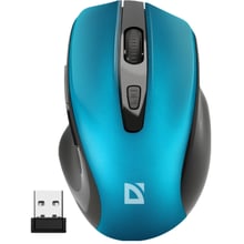 Мишка Defender Prime MB-053 Silent Wireless Turquoise (52054): інтерфейс підключення Wireless, USB