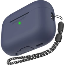 Чохол для навушників AhaStyle Silicone Case with strap Midnight Blue (X003E41MYN) для Apple AirPods Pro 2: Тип чохол