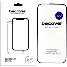 BeCover Tempered Glass 10D Black для iPhone 15 (711329): Колір черный