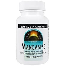 Source Naturals Manganese, 10 mg, 250 Tab: Тип Марганець