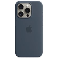 Аксесуар для iPhone Apple Silicone Case with MagSafe Storm Blue (MT1D3) for iPhone 15 Pro: Колір синий