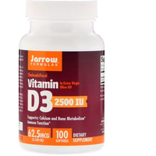 Jarrow Formulas Vitamin D3 Cholecalciferol 2,500 IU 100 Softgels (JRW-29042): Тип вітамін D