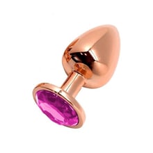 Анальний затор Wooomy Tralalo Rose Gold Metal Plug MAGENTA L: Для кого Унисекс