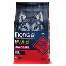 Сухий корм низькозерновий Monge Dog Bwild Low Grain для собак з м'ясом оленини 2.5 кг (70011983): Тип Сухой корм