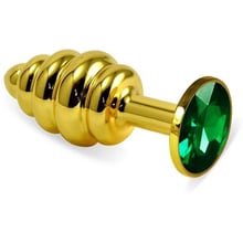 Анальна пробка із кристалом LoveToy Gold Spiral Plug Green: Для кого унісекс