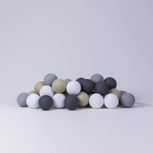 Гірлянда Cotton ball lights на 10 куль 2,7м, Sand Grey: Тип Бавовняні кульки