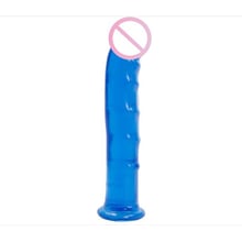 Фалоімітатор Doc Johnson Jelly Jewels - Dong with Suction Cup - Blue: Призначення Вагінальні