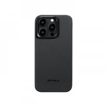 Чохол для iPhone Pitaka MagEZ Case 4 Twill 600D Black/Grey (KI1501PMA) для iPhone 15 Pro Max: Колір черный