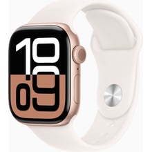 Apple Watch Series 10 42mm GPS Rose Gold Aluminum Case with Light Blush Sport Band - S/M (MWWH3) UA