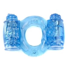 Ерекційне вібро кільце BOSS Vibrating Cock Ring Double Blue, BS6700035: Виробник BOSS of TOYS