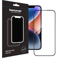 Аксесуар для iPhone BeCover Tempered Glass Black для iPhone 15 Pro Max (710594): Колір чорний