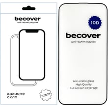 BeCover Tempered Glass 10D Black для iPhone 13 (711513): Колір черный