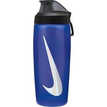 Фляга Пляшка Nike REFUEL BOTTLE LOCKING LID 18 OZ Синьо-чорно-сріблястий Уні 532 мл (N.100.7669.423.18): Виробник Nike