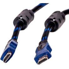 Кабель і перехідник PowerPlant HDMI - HDMI, 1.5м, 1.4V, Nylon, Double ferrites (KD00AS1200): Тип кабель