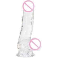 Прозрачный фаллоимитатор на присоске ADDICTION - Clear Dildo with Balls 7″ (вибропуля в подарок): Назначение Вагинальные