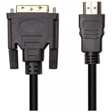 Кабель і перехідник PowerPlant HDMI (M) - DVI (M), 1.8 м (CA912568): Тип кабель